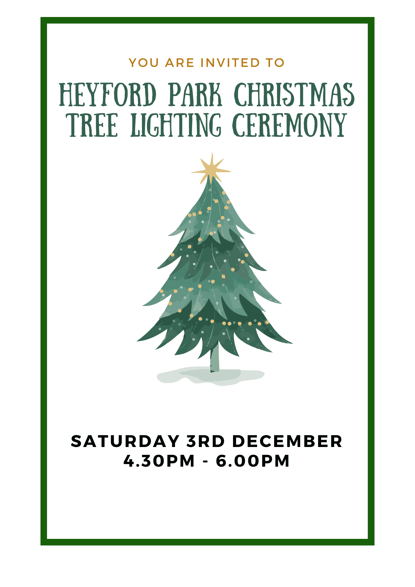 Heyford park Christmas tree Lighting Ceremony